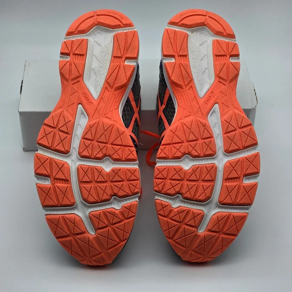 Asics Gel-Excite 4 Running Shoes Womens Size‎ 9 Gray Purple Orange T6E8N